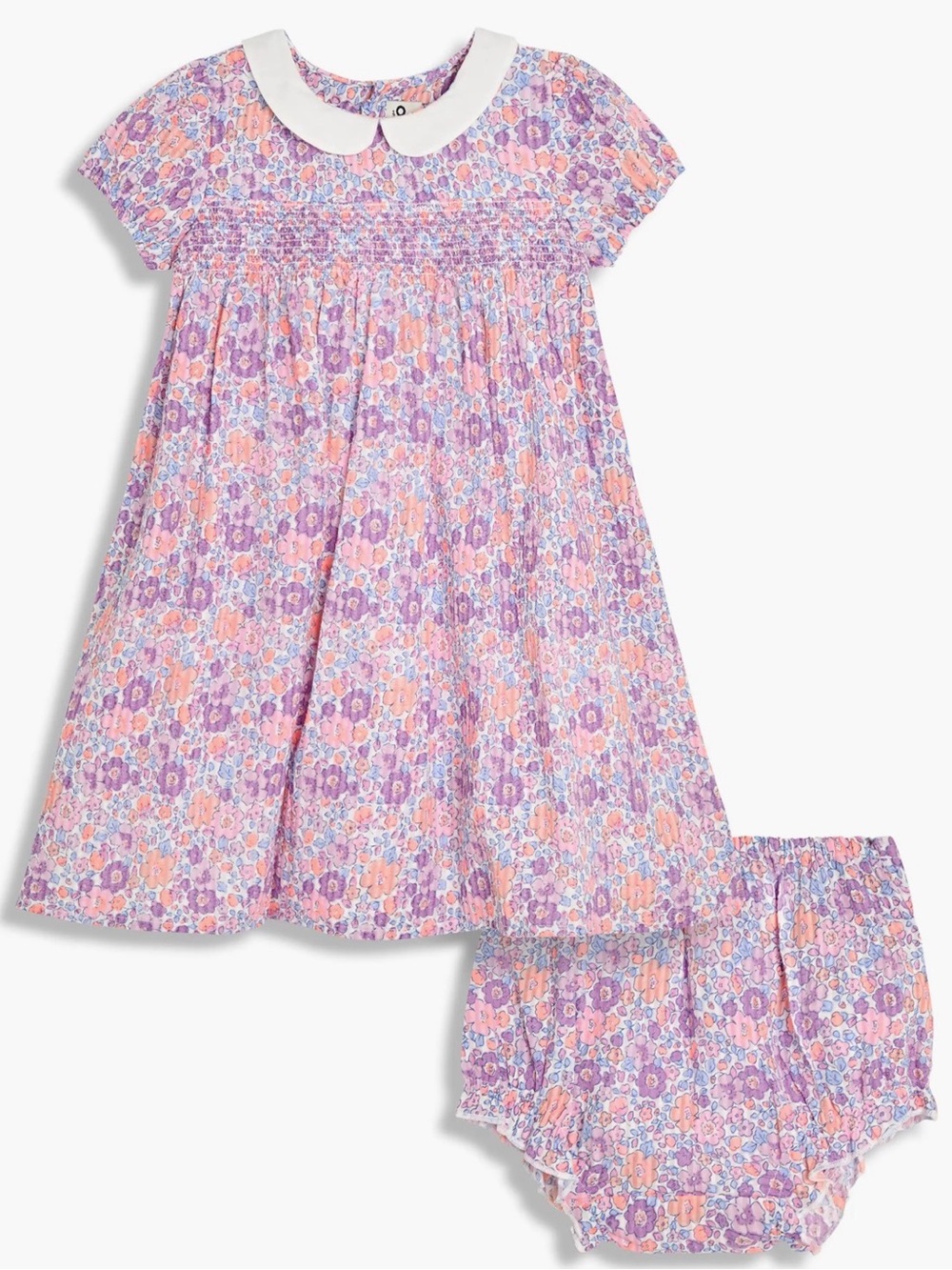 JOJO MAMAN BEBE Tropical Floral Smocked Dress & Bloomers Set